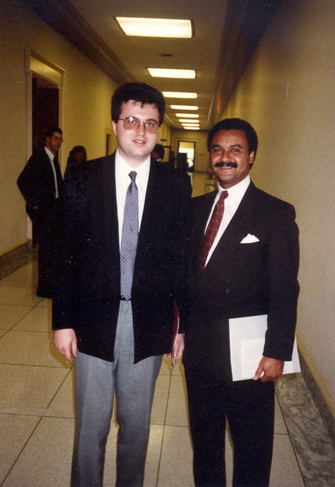 Ron Brown president of Democratic Party USA and Dobroslav Paraga