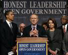 US SENATE MAJORITY LEADER HARRY REID AND SENATOR OBAMA